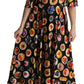 Chic Multicolor Maxi Desserts Print Dress