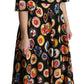 Chic Multicolor Maxi Desserts Print Dress