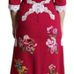 Floral Embroidered Sheath Midi Dress