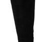 Elegant Black Suede Knee High Boots