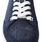 Chic Slip-On Blue Denim Suede Sneakers