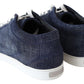 Chic Slip-On Blue Denim Suede Sneakers