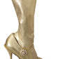 Elegant Gold Ankle Boots Socks with Rhinestones