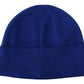 Chic Unisex Cobalt Wool Beanie with Logo Detail