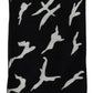 Elegant Unisex Wool-Silk Scarf in Black & White