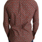 Elegant Red Martini Fit Cotton Shirt