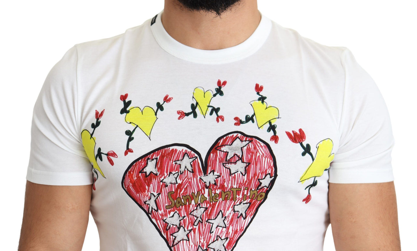 Chic Saint Valentine Print Crew Neck T-Shirt