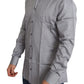 Elegant Gray Slim Fit Cotton Dress Shirt