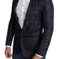 Elegant Silk Blend Martini Blazer in Blue