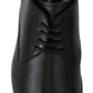 Elegant Black Leather Derby Shoes