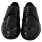 Elegant Black Leather Derby Shoes