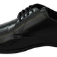 Elegant Black Leather Derby Shoes