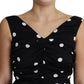 Elegant Polka Dot Silk Charmeuse Dress