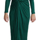 Emerald Elegance Bodycon Midi Dress