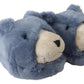 Chic Teddy Bear Blue Loafers Shoes