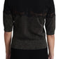 Elegant Lurex Threaded Jersey Lace Blouse