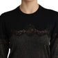 Elegant Lurex Threaded Jersey Lace Blouse