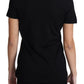 Elegant Black Wool Round Neck T-Shirt