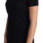 Elegant Black Wool Round Neck T-Shirt