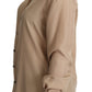 Elegant Beige Silk Shirt