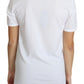 Crystal-Embellished White Cotton Tee