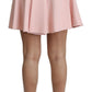 Elegant Pink Flare A-line Mini Skirt