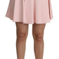 Elegant Pink Flare A-line Mini Skirt