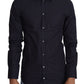 Navy Blue Slim Fit Gold Series Dress Shirt