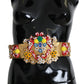 Gold-Tone Floral Crystal Waist Belt