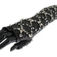 Elegant Crystal Beaded Leather Gloves