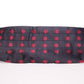 Exquisite Black Silk Cummerbund with Red Polka Dots