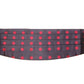 Exquisite Black Silk Cummerbund with Red Polka Dots