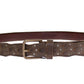 Elegant Leather-Cotton Fusion Men's Belt