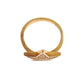 Elegant Gold-Plated Sterling Silver Ring with CZ Crystals