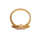 Star Gold 925 Silver Womens Clear Ring