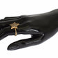 Star Gold 925 Silver Womens Clear Ring