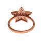 Dazzling Pink Gold Plated Sterling Silver CZ Ring