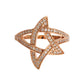 Pink Gold Plated Silver CZ Crystal Ring