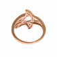 Pink Gold Plated Silver CZ Crystal Ring