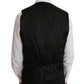 Elegant Black Formal Wool Blend Vest