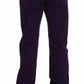 Purple Cotton Stretch Slim Chinos