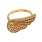 Glamorous Gold Plated Crystal Ring