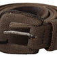 Elegant Brown Leather Waist Belt