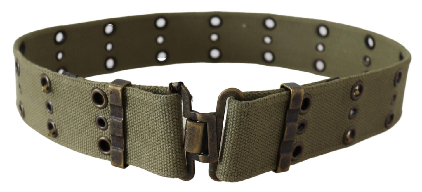 Chic Army Green Cotton Waist Belt