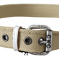 Elegant Beige Cotton Fashion Belt