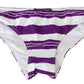 Chic Striped Bikini Bottom - Effortless Poolside Glamour