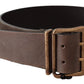 Elegant Leather Fashion Belt in Rich Brown