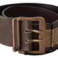 Elegant Leather Fashion Belt in Rich Brown