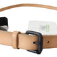 Elegant Brown Leather Fashion Belt