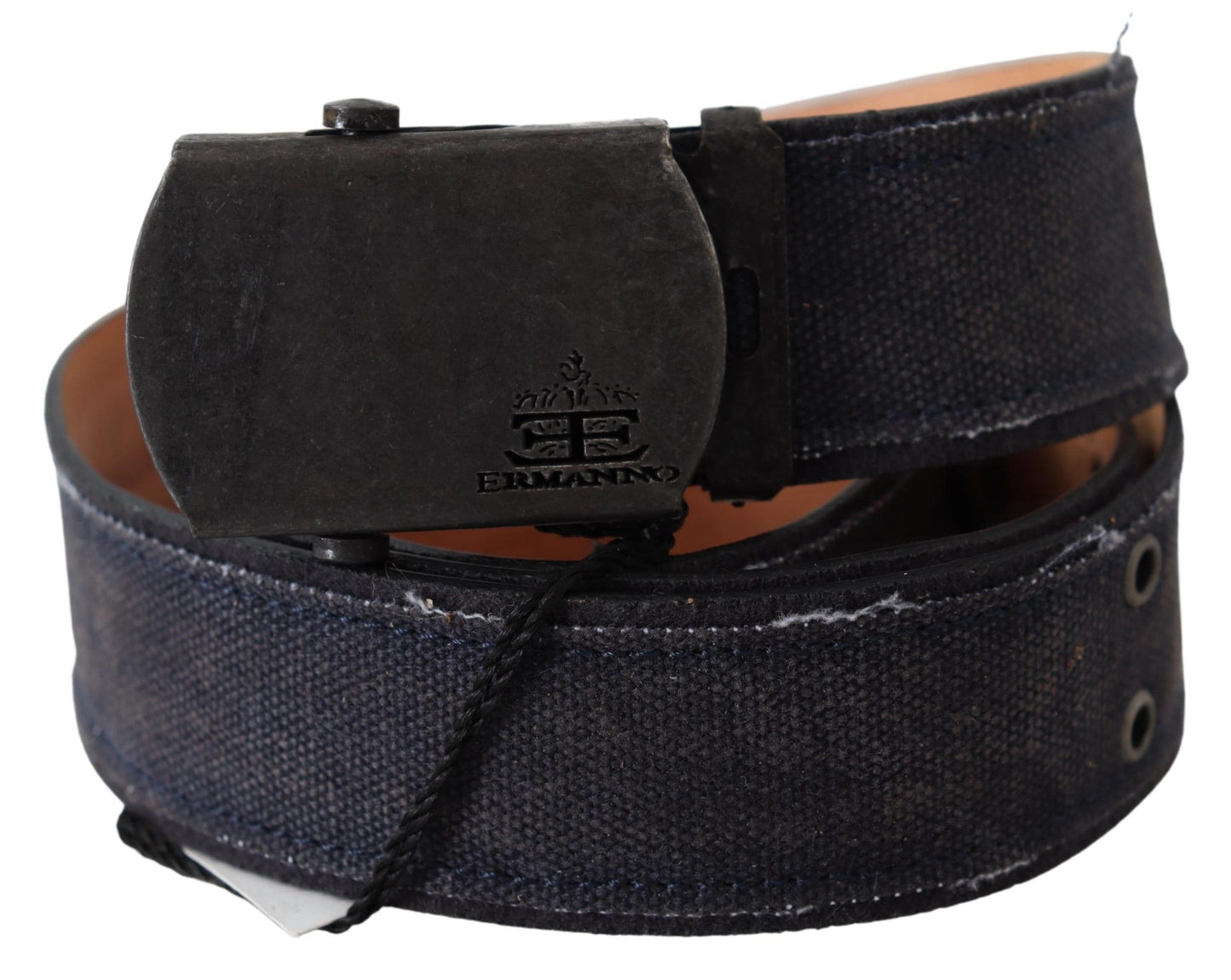 Chic Blue Leather Waist Belt